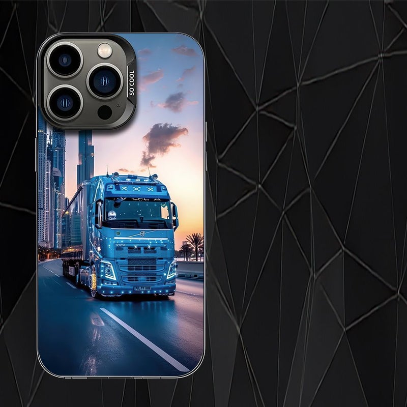 Transparent Black Truck City Sunset Silhouette Phone Case For iPhone 11 Shockproof Anti Scratch - Image 5