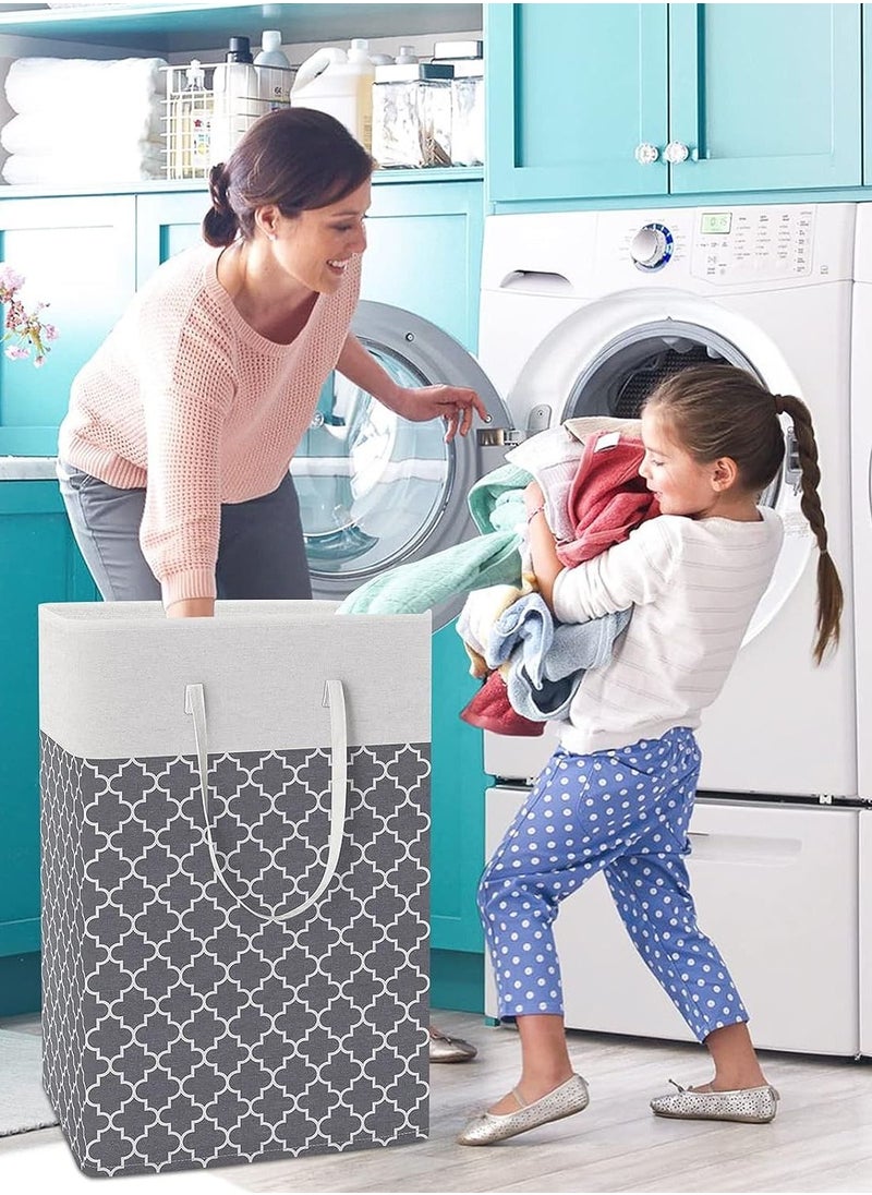 Gerenic - 3-pack Laundry Hamper, 75L Collapsible Large Laundry Baskets with Easy Carry Handles, Freestanding Waterproof Clothes Hamper, Storage Basket for Toys Clothes, Laundry Organizer - Image 1