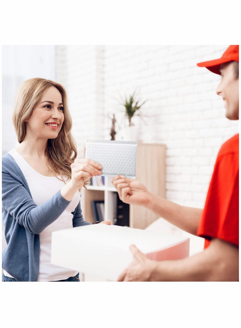 Bubble Out Bags, 50pcs Self-Seal Co-extruded Film Bubble Mailers Anti-static Cushioning Wrap Pouch for Shipping, Storage and Moving, White - Image 5