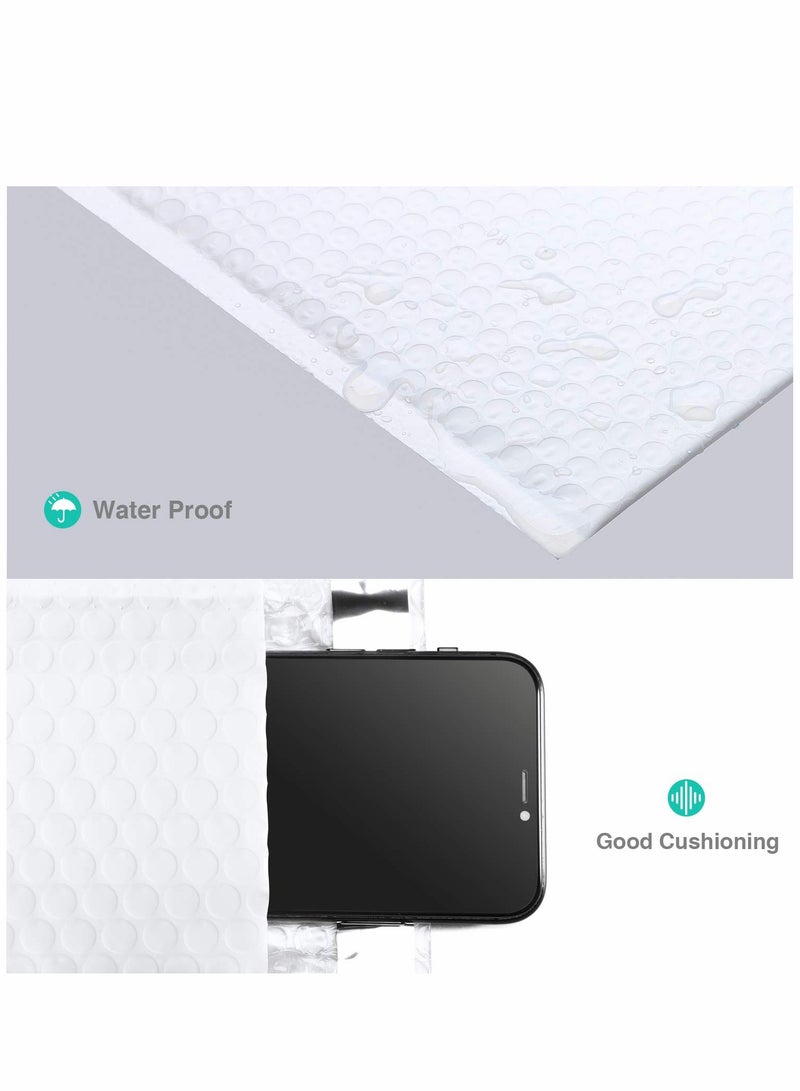 Bubble Out Bags, 50pcs Self-Seal Co-extruded Film Bubble Mailers Anti-static Cushioning Wrap Pouch for Shipping, Storage and Moving, White - Image 3