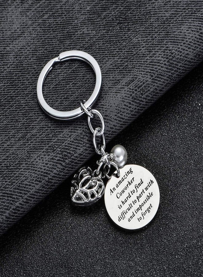 BESPMOSP Coworker Leaving Heart Keychain - Amazing Colleague Is Hard to Find, Difficult to Part With, Impossible to Forget - Goodbye Gifts for Best Coworker, Colleague and Boss - Image 3