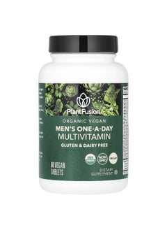 PlantFusion PlantFusion, Organic Vegan Men's One-a-Day Multivitamin, 60 Vegan Tablets  - Image 3