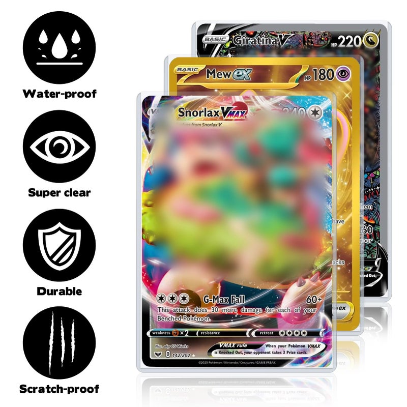 Rainmae 25 Pack 5.9" x 8.1" Jumbo Card Sleeves, Rigid Photocard Protectors for Oversized Trading Cards Sheet Protectors, Paper Sleeves Jumbo Sports Cards Sleeves Hard Plastic Document Holder Protector - Image 5
