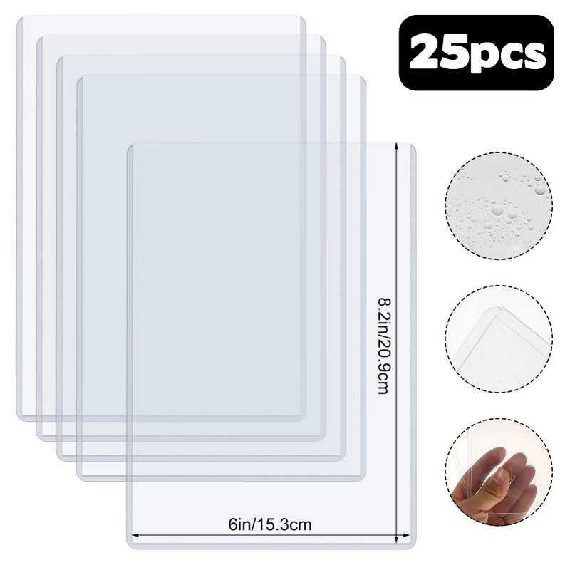 Rainmae 25 Pack 5.9" x 8.1" Jumbo Card Sleeves, Rigid Photocard Protectors for Oversized Trading Cards Sheet Protectors, Paper Sleeves Jumbo Sports Cards Sleeves Hard Plastic Document Holder Protector - Image 2