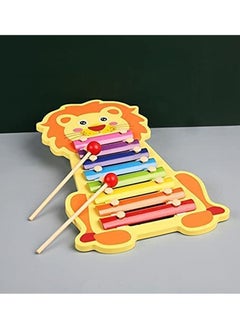 Swift Wooden Kids Educational Piano Xylophone, Educational Musical Instruments Toy , 8 Key Scales with Lion Style 