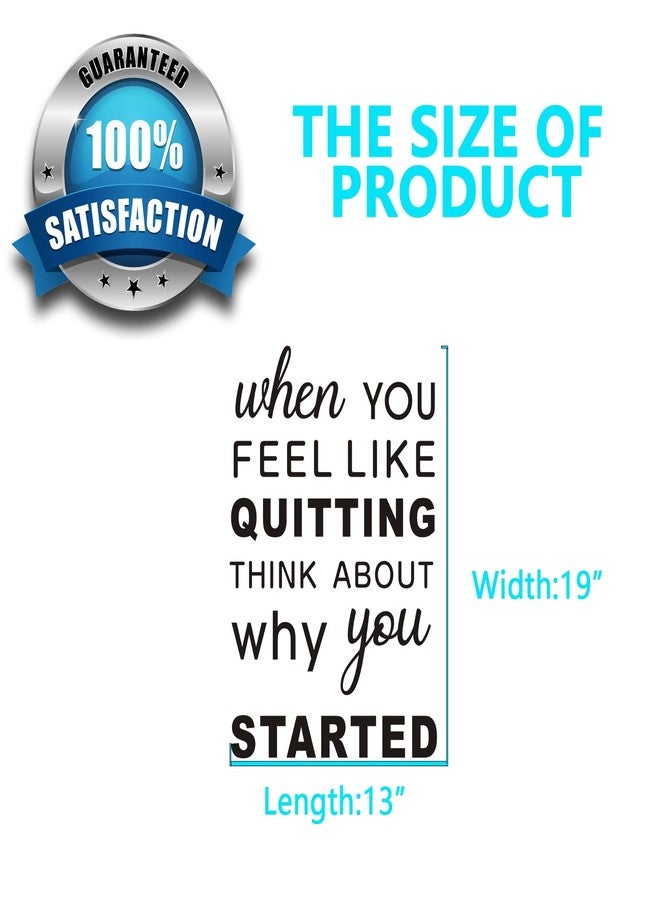 AnFigure Wall Stickers, Inspirational Wall Decals, (Easy to Apply), Wall Decor Vinyl Art Quotes Motivational Gym Office Living Room Bedroom Teamwork Poster Home Family Word, When You Feel Like Quitting 13"X19" - Image 4