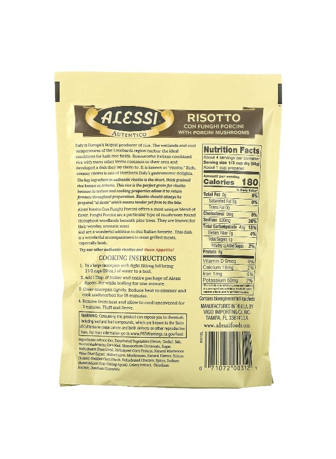 ALESSI أليسي، ريزوتو مميز مع فطر بورسيني وأرز أربوريو الإيطالي، 8 أونصات (227 جرام) - Image 2