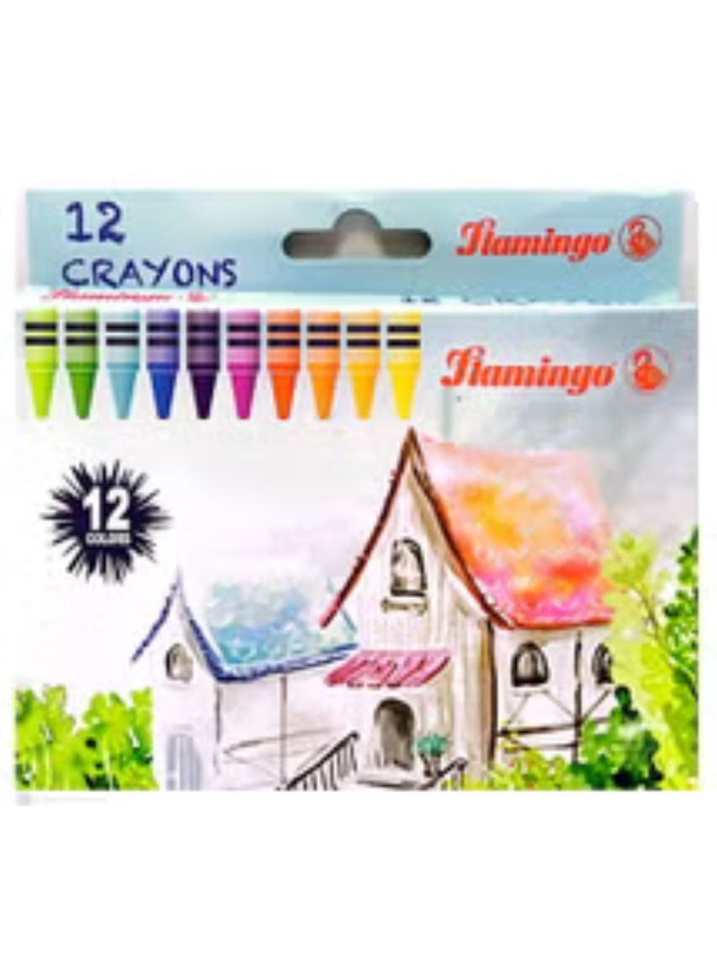 Flamingo 12Pieces Wax Crayons - Image 2