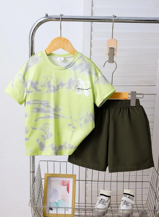 تايك تو مجموعة من تيشيرت وشورت بطبعة جرافيك للأولاد