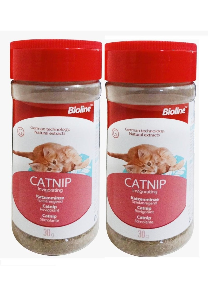 Bioline نكهة النعناع البري العطرية وطويلة الأمد للقطط 2 × 30 جرام - Image 1