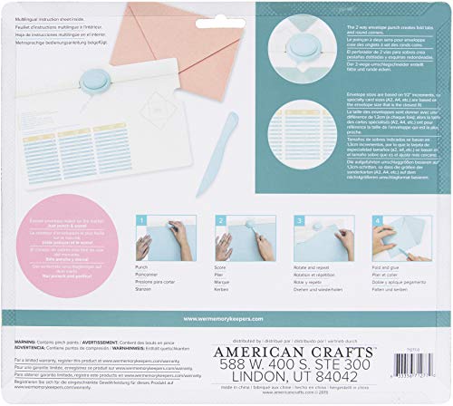 We R Memory Keepers, Envelope Punch Board Kit, Includes 1 6.75" x 10.5" Score Board, Two-Way Envelope Punch, Bone Folder, and Measurement Chart, Create Home Made Envelopes and Invitations - Image 3
