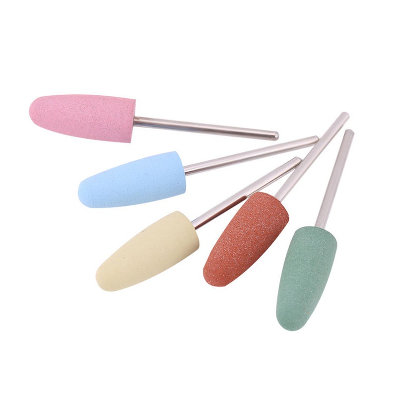 5pcs Nail Art Silicone Polisher Nail Grinders Drill Bits Manicure Machine Tools Smoothing Drill - Image 5