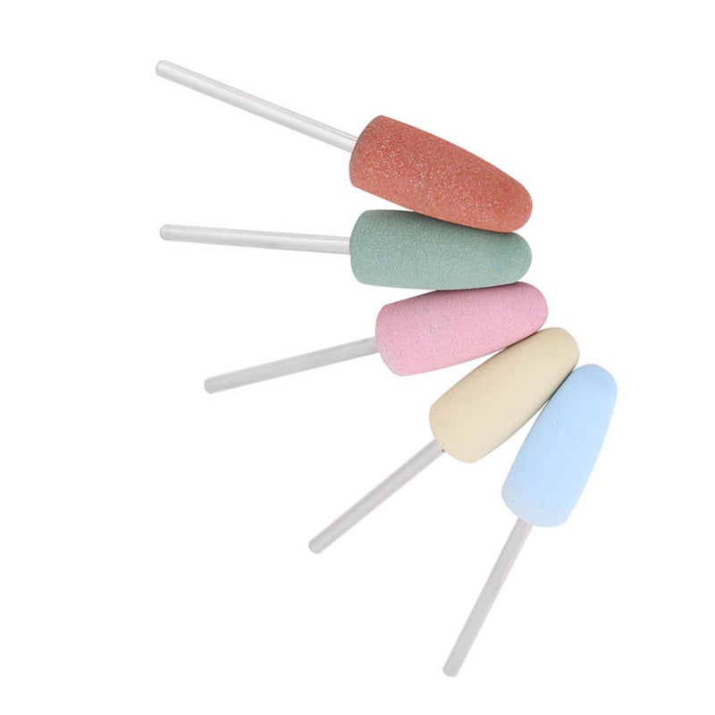 5pcs Nail Art Silicone Polisher Nail Grinders Drill Bits Manicure Machine Tools Smoothing Drill - Image 1