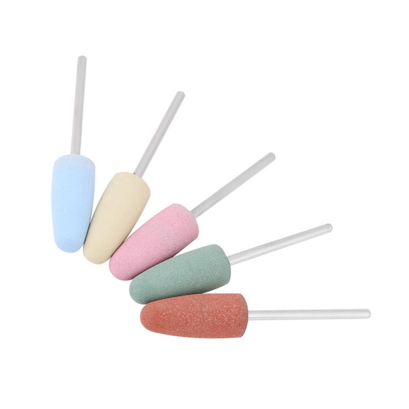 5pcs Nail Art Silicone Polisher Nail Grinders Drill Bits Manicure Machine Tools Smoothing Drill - Image 2