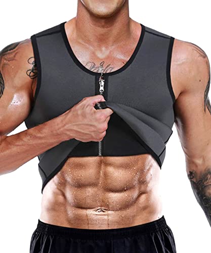 NonEcho Men Sauna Vest Hot Sweat Waist Trainer Corset Neoprene Tank Top Shapewear Slimming Shirt Workout Suit - Image 1