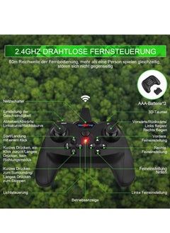 ELTRAZONE RC Aeroplane 2.4GHz Remote Controlled Quadcopter | L0713 Floating Fighter Aircraft | RTF for Beginners, Children, & Adults | USB Charging | Green Color  - Image 5