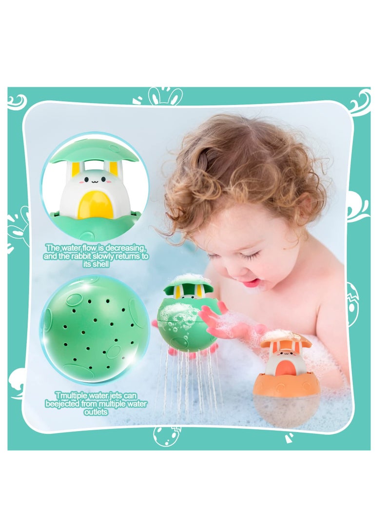 SYOSI Baby Bath Toys, 2PCS Bunny Baby Bath Toys Bathing Swimming Sprinkler Toy, Kids Bathroom Water Play Bath Soak Baby Water Play Ball Shower Toy, Pool Toy for Baby - Image 5