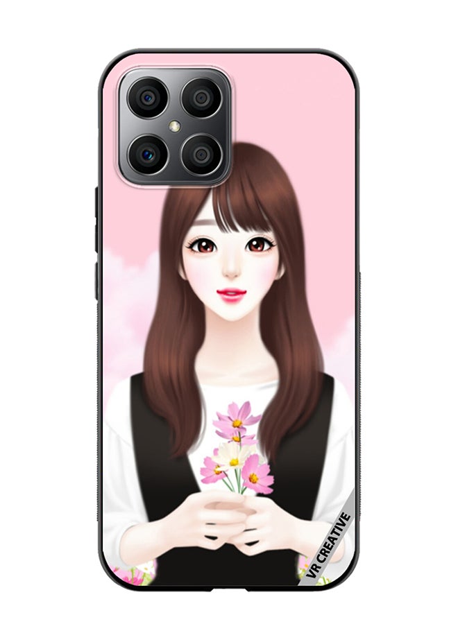 VR CREATIVE Protective Case Cover For Honor X8 Cute Anime Girl Design Multicolour