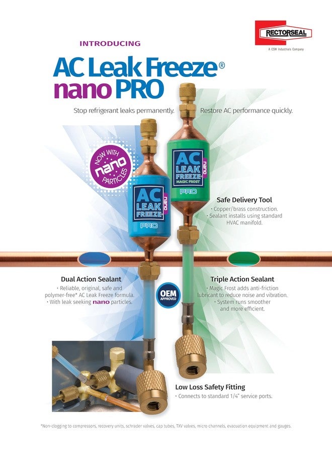 ريكتور سيل مانع التسرب النانوي Rectorseal 45316 AC Freeze PRO، 1.5 أونصة، أزرق - Image 4
