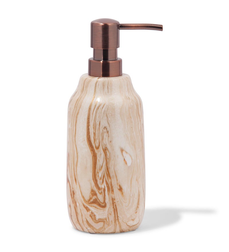 OBSESSIONS Set of 4 Pc Polyresin Bathroom Set, Gold - Image 3