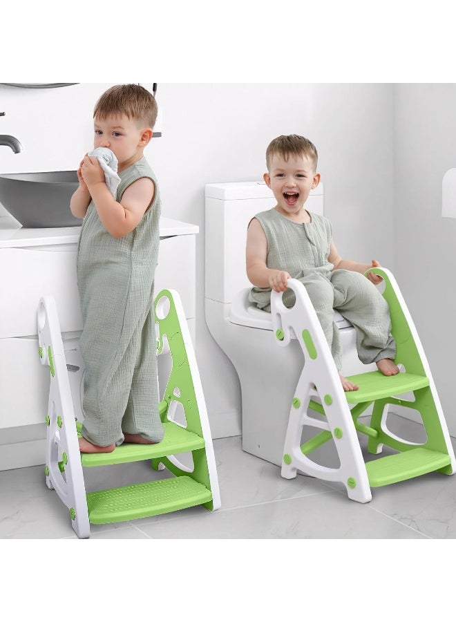 PRIMLECT Potty Training Toilet Seat with Step Stool Ladder - Image 1