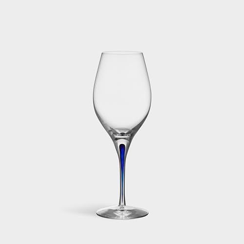 Orrefors Intermezzo 14 Fl. Oz. Stemmed Wine Glass - Blue Drop - Kitchen & Dining Crystal Glassware, Versatile Serving for Merlot, Pinot Noir, Mimosa, Dishwasher Safe - Image 1
