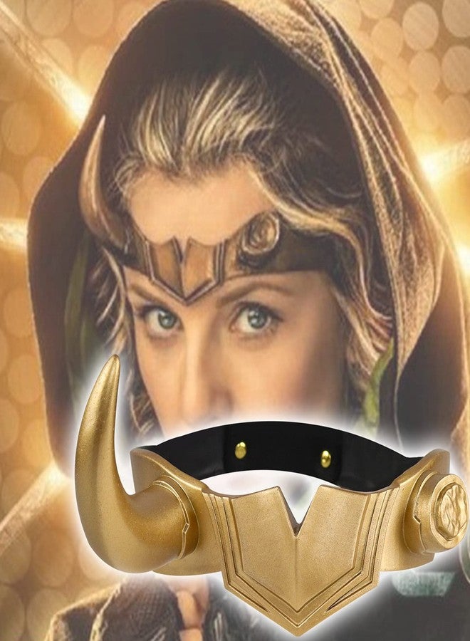 CAFELE Superhero Helmet with Horns, 2021 TV Series Movie Thor Ragnarok Norse Mythology Mask Cosplay Halloween Costume Party Props (Lady L0KI) - Image 2