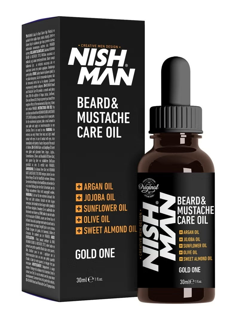 NISHMAN Beard & Mustache Care Oil Gold One 30 ml