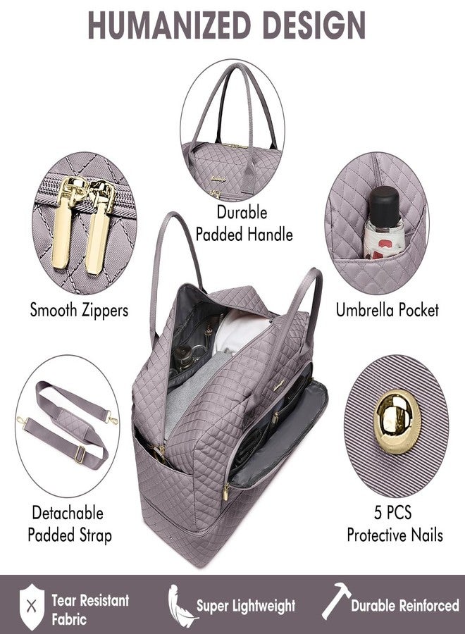 LUOCIP Travel Duffle Bag Weekender for Women - Carry-On Overnight Bag Personal Item Bag with Shoe Compartment & Wet Pocket Large Weekend Tote Bags with Toiletry Bag Hospital Bags for Labor and Delivery - Image 3