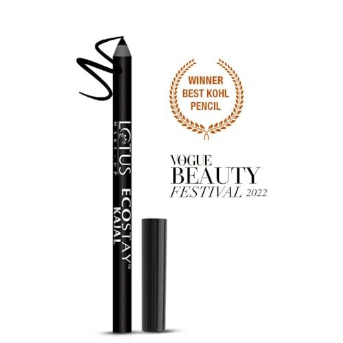 Lotus Makeup Lotus Make-Up Ecostay Kajal Pencil Stick | Waterproof | Smudge Proof | Long Lasting | 1.2g (Black, Pack Of 2) - Image 1