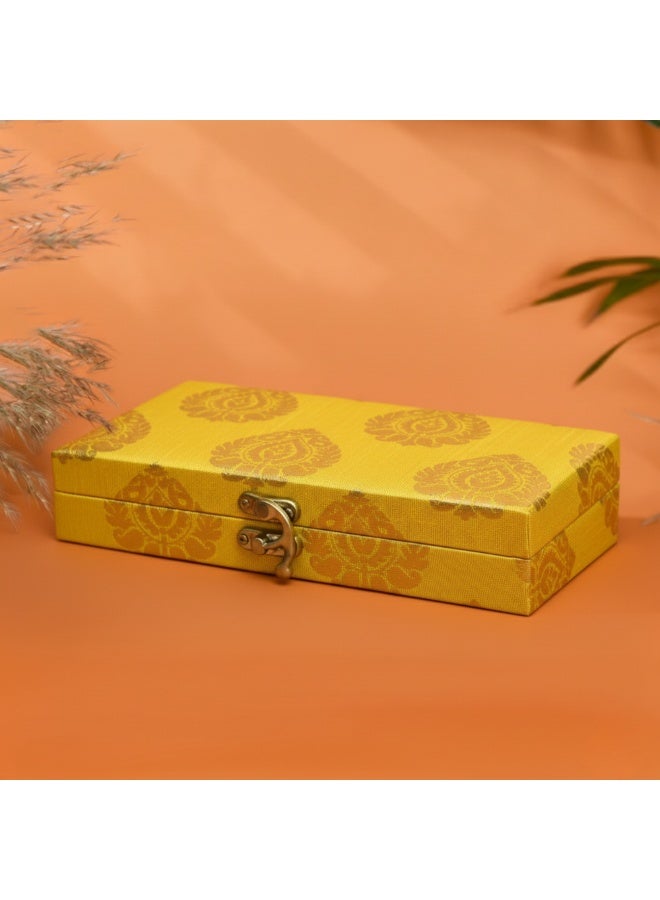 صندوق مجوهرات مستطيل متعدد الاستخدامات، صندوق تخزين للفواكه المجففة ومنظم للأقراط والخواتم والقلائد، هدية زينة - Image 1