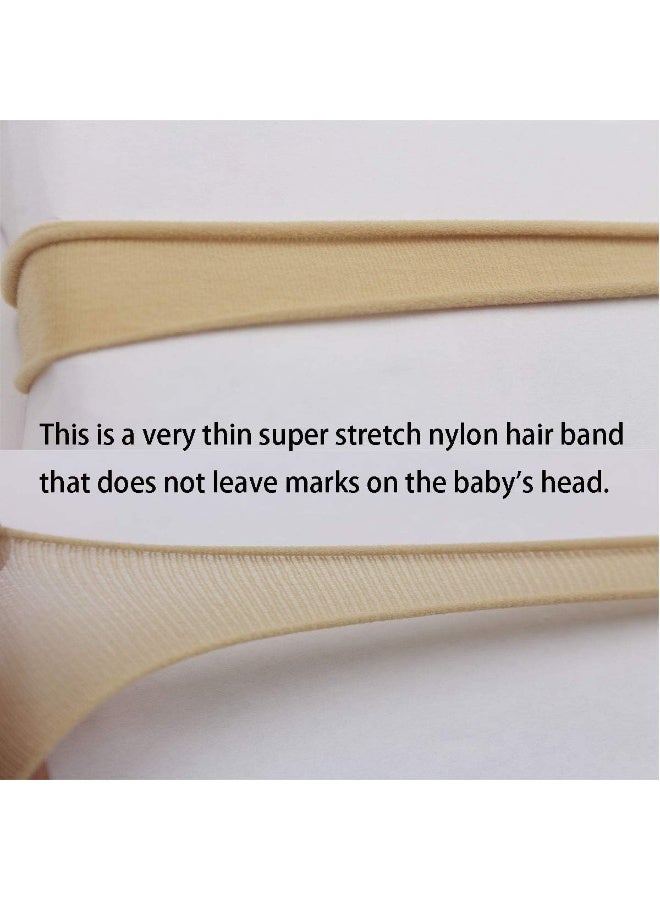 Qearl Qearl 60 Pack Soft Stretchy DIY Nylon Headbands Hair Bands Bows DIY Accessory for Newborn Baby Girls with Box  - Image 5