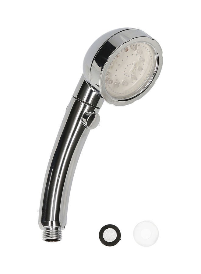 NIBEMINENT Automatically Changing Water Saving High Pressure Handheld Showerhead G1/2 Bath Shower Head Replacement Silver 24.00 x 10.00 10.00cm - Image 1