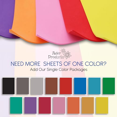 Ader Products EVA Foam Sheets for Crafts, 15 Assorted Colors, 9 x 12 Inch, 2mm Thickness, 15 Pack – Perfect for DIY Arts and Crafts, Foam Paper for Kids, Cosplay and Costumes - Image 3