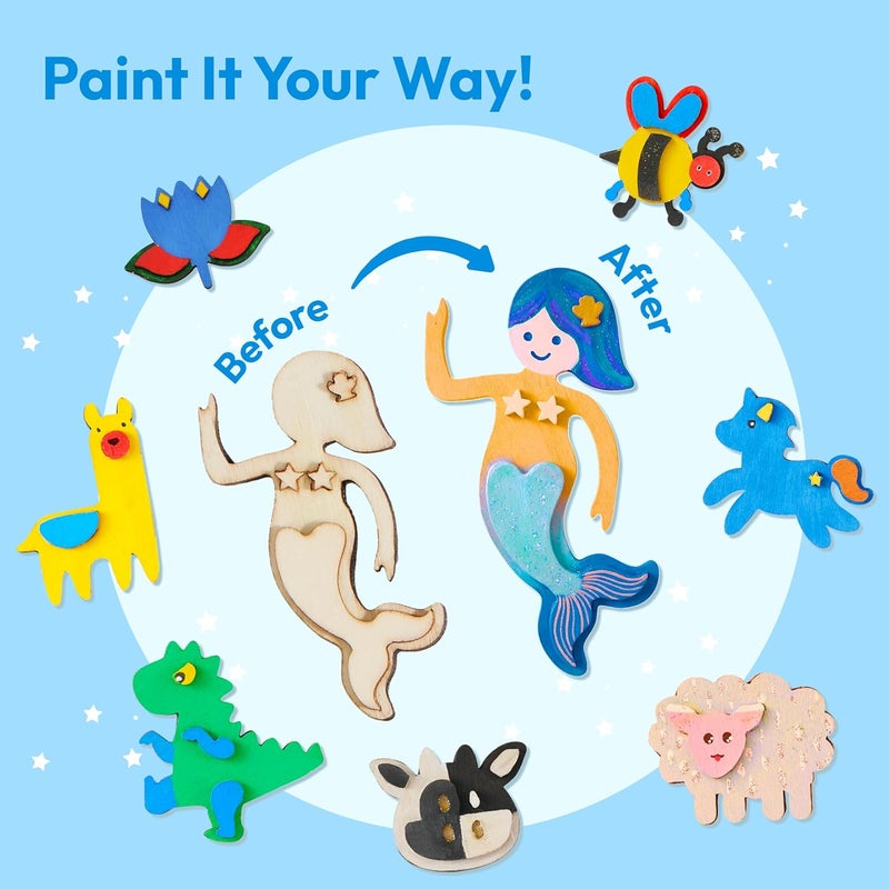 JOYIN Wooden Magnets, Spring Arts & Crafts for Boys and Girls Ages 4+, Childrens Painting Craft Activities Kit, Craft Toys Gifts for 4, 5, 6, 7, 8, 9, 10, 11 & 12 Year Old Kids - Image 4