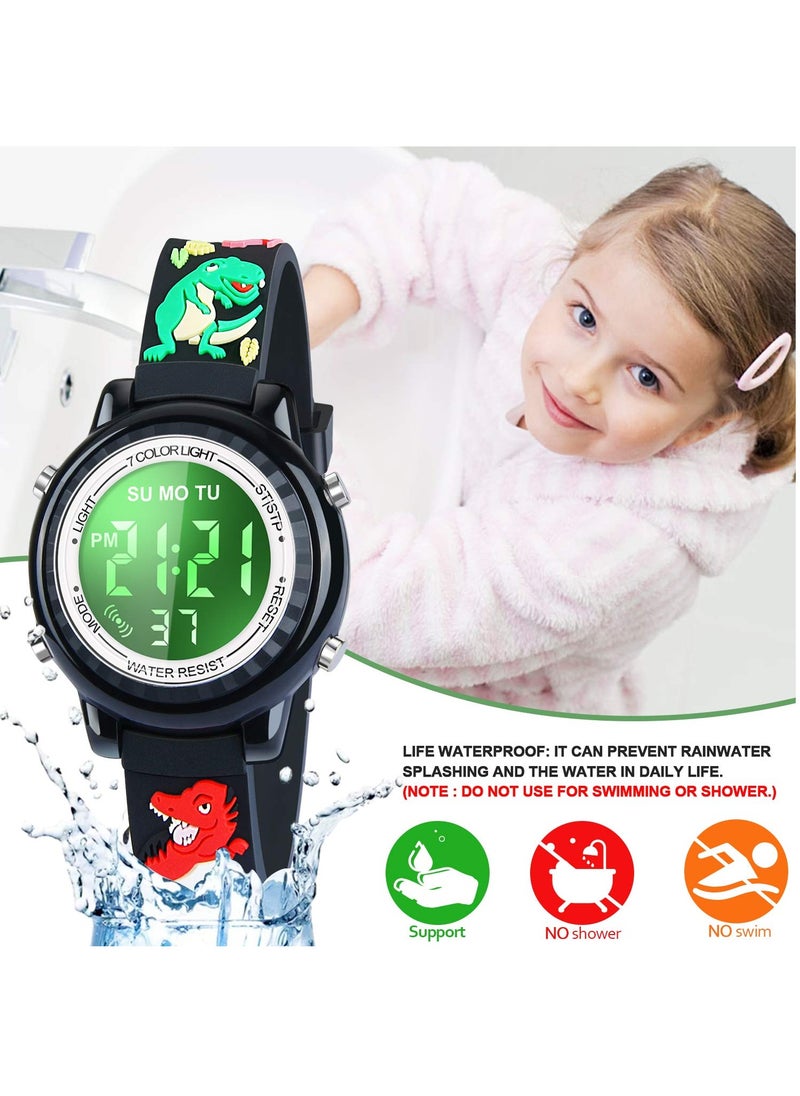SYOSI SYOSI Kids Watches 3D Cartoon LED Waterproof Children Wrist Watch with Silicone Band Child Gifts for Toddlers Boys Girls  - Image 4