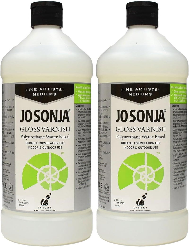 Jo Sonja's ورنيش بولي يوريثان لامع - زجاجة 32 أونصة - عبوة مزدوجة - Image 1