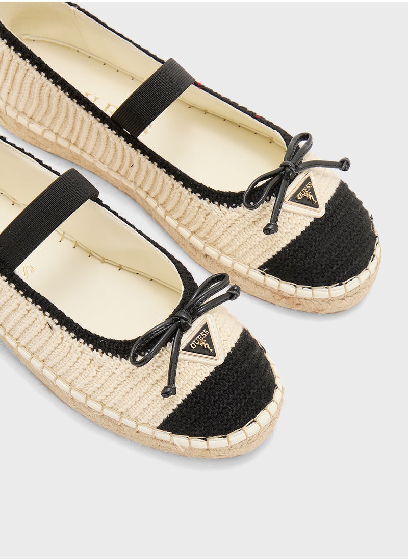 GUESS Bow Detailed Strappy Ballerinas  - Image 4