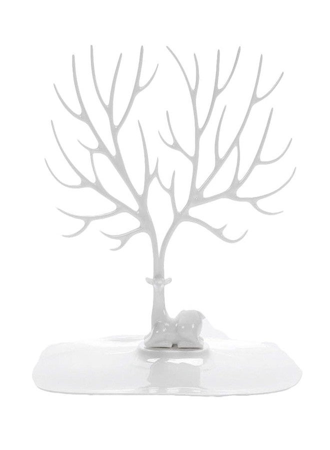Hidak Antique Tree Stand Jewelry Display Ring Necklace Earring Bracelet Holder Organizer Rack Tower And Tray at the Bottom is Great for Wallet, Phone, Pen, Cosmetics - Image 1