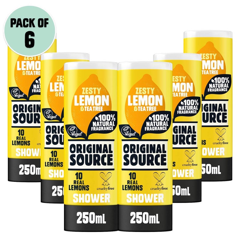 Original Source Shower Gel Lemon and Tea Tree 250ml Pack of 6 - Image 3