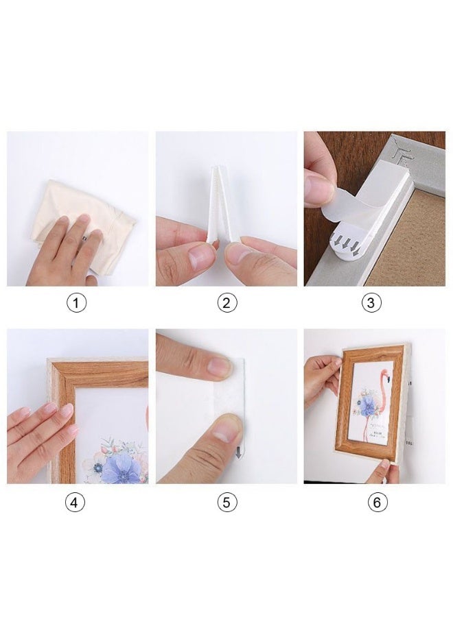 24 Pairs (48 Strips) Picture Hanging Strips Heavy Duty Sticky Picture Hangers for Walls Without Nail,Damage Free Refill Adhesive Poster Strips - Image 4