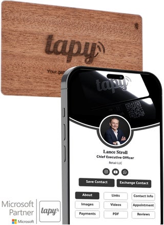Tapy NFC Digital Business Card Premium sapele wood Smart Card Instant Networking Contactless Technology iOS and Android Compatible Powered by Microsoft - pzsku/ZD3D8429FFEA24373DCBBZ/45/_/1719467009/ba2039f0-a85a-43fd-a32b-8950ded46d99