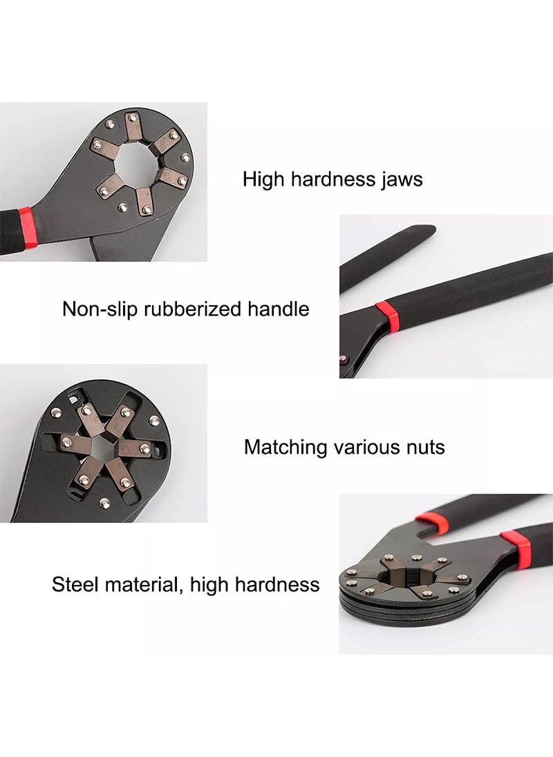 SWOPPLY - SWOPPLY Tools 14 Inch Bionic Adjustable Wrench Adjustable Universal Hexagon Wrench with NonSlip Handle Torque Magic Spanner Can Outer Hexagon HighCarbon Steel MultiFunction Hex Wrench Hand Tool - Image 1