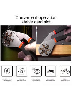 SWOPPLY SWOPPLY Tools 14 Inch Bionic Adjustable Wrench Adjustable Universal Hexagon Wrench with NonSlip Handle Torque Magic Spanner Can Outer Hexagon HighCarbon Steel MultiFunction Hex Wrench Hand Tool  - Image 5