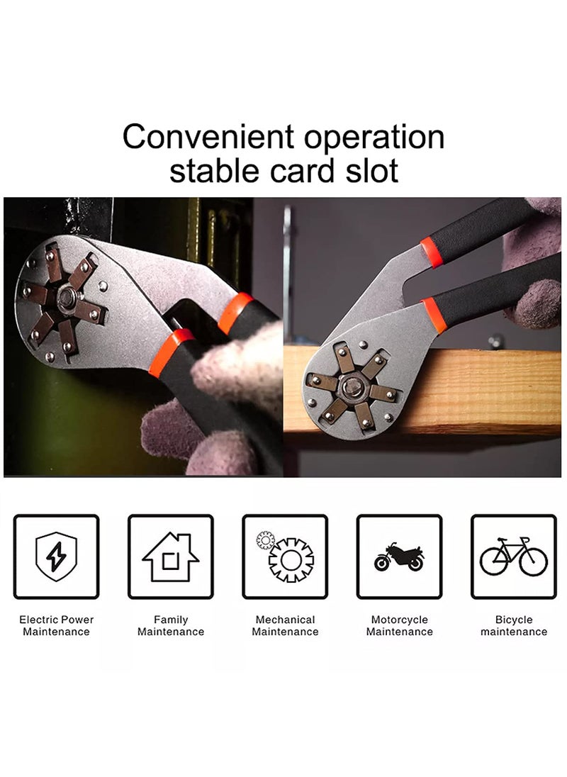 SWOPPLY - SWOPPLY Tools 14 Inch Bionic Adjustable Wrench Adjustable Universal Hexagon Wrench with NonSlip Handle Torque Magic Spanner Can Outer Hexagon HighCarbon Steel MultiFunction Hex Wrench Hand Tool - Image 1