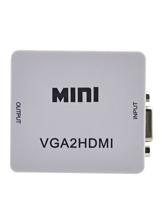 VGA To HDMI Convertor Adapter White