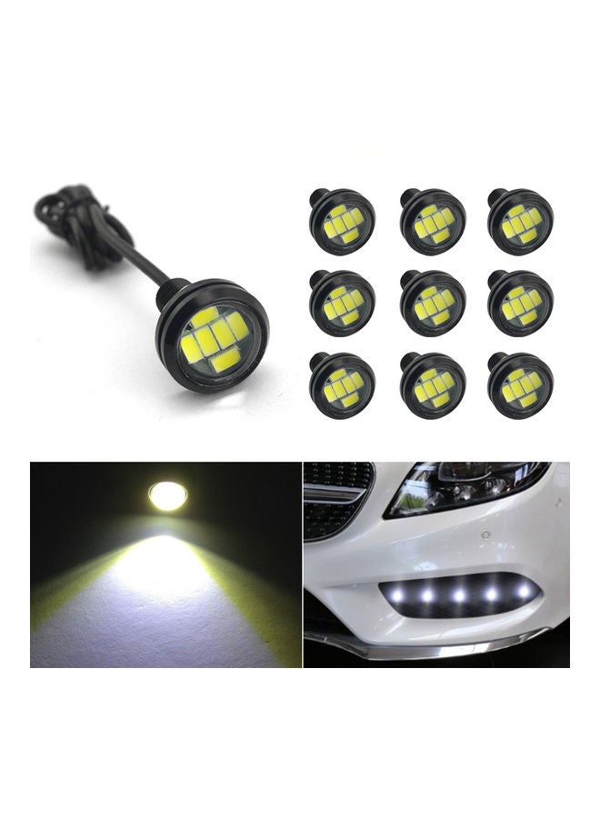 Loquat 9-Piece 23mm Eagle Eye LED Bulb DRL Light Ultra Thin Waterproof Set - Image 1