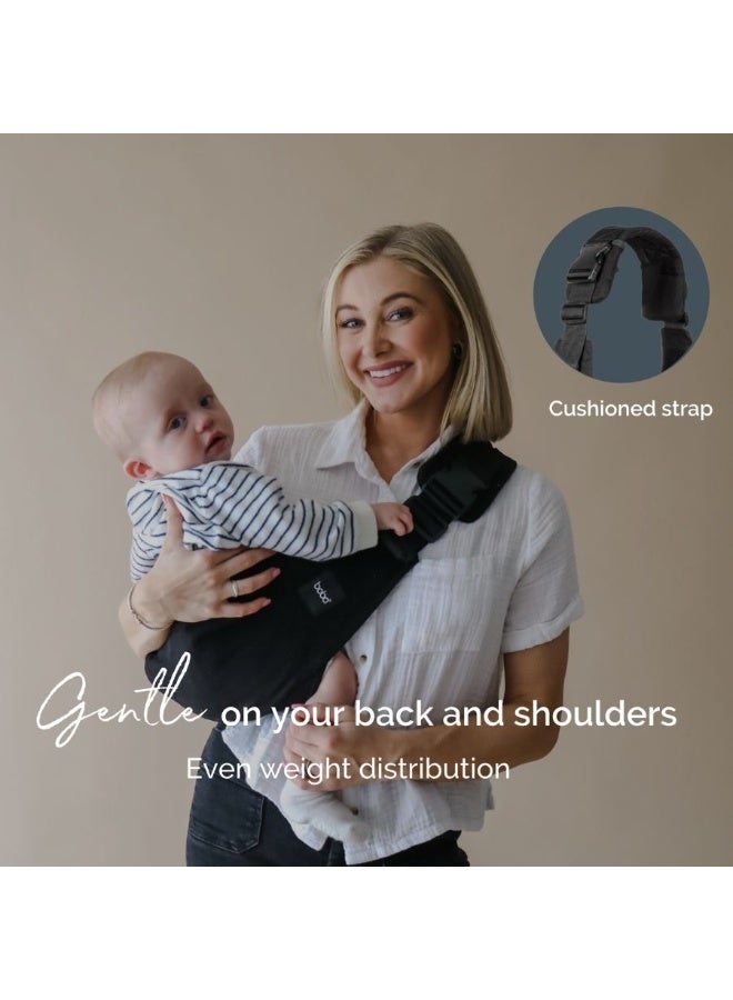 boba Buddy Toddler Side Sling Baby Carrier Black - Image 4