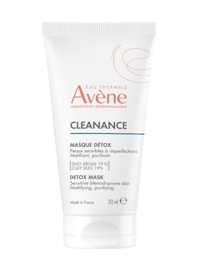 Avene Cleanance Detox Mask 50ml – Purifying Clay Treatment for Oily Acne-Prone Skin, Kaolin And Perlite, Mattifying And Pore-Refining for Shine And Blackhead Relief 50ml 50ml - Image 1