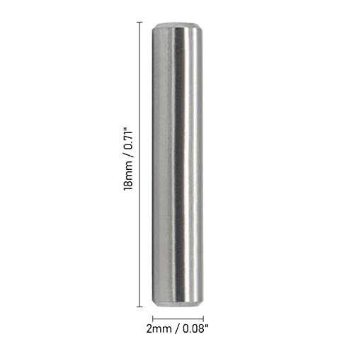 FOCMKEAS 100 PCS Dowel Pins 2 mm x 18 mm/0.08" x 0.71" (Dia. x Length) 304 Stainless Steel Shelf Support Pegs Pin Metal Rod Fasten Elements Used On Location - Image 3